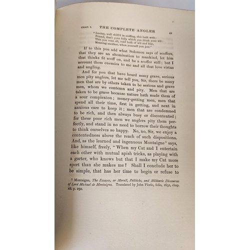 111 - The Complete Angler or The Contemplative Man's Recreation being a Discourse on Rivers, Fish-Ponds, F... 