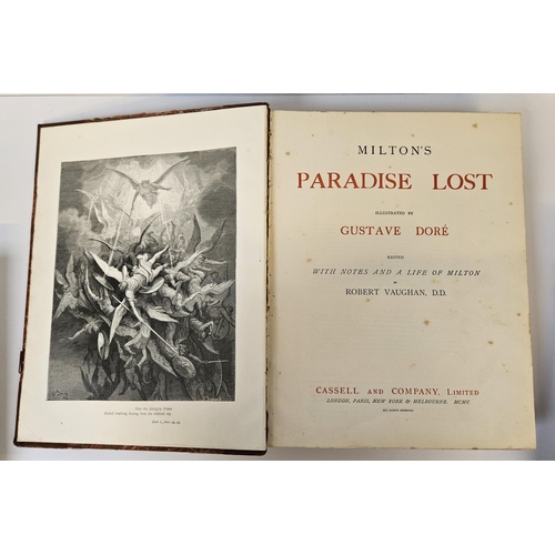 115 - Milton's Paradise Lost Illustrated by Gustave Dore edited with notes and a life of Milton by Robert ... 