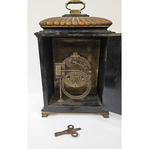 101 - Asprey of London Chinoiserie cased Bracket clock with Silvered dial and brass scroll Roman numeral d... 