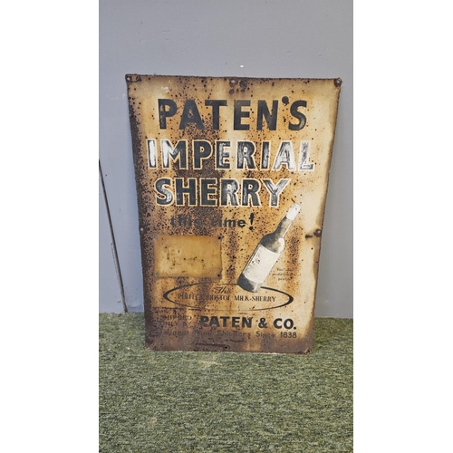 133 - Set of 5 Antique Advertising signs for Paten & Co (Peterborough) Ltd Shippers & Blenders since 1838 ... 