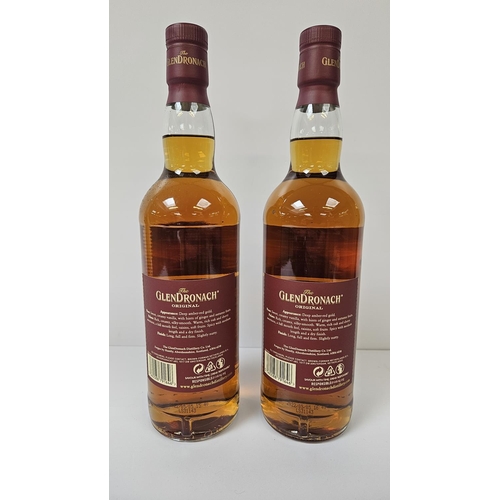 137 - 2 Bottles of Glendronach Aged 12 Year Highland Single Malt Whisky 700ml with tubes.