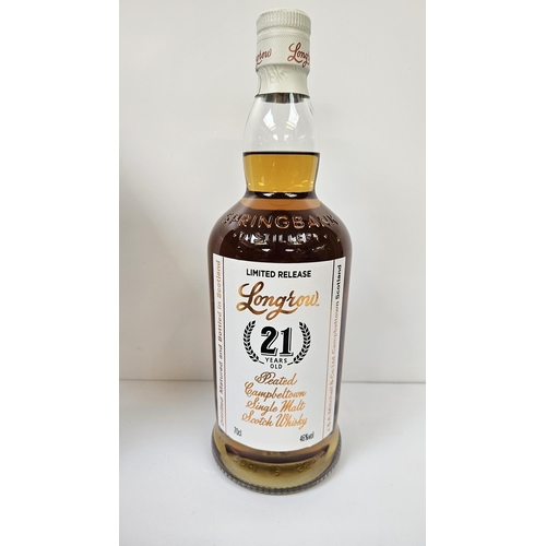 141 - Longrow 21 Year Old Peated Campbeltown Single Malt Scotch Whisky 70cl 46% Vol boxed.