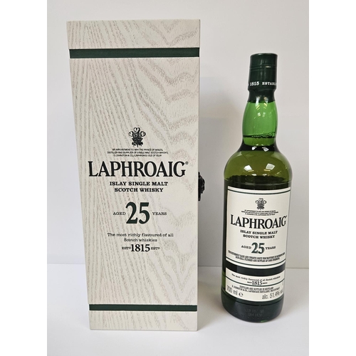 144 - Laphroaig Islay Single Malt Scotch Whisky 25 Year boxed  700ml 51.4% 2019 in Presentation Box