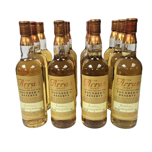 147 - 12 Bottles of The Arran Malt Single Malt Scotch Whisky Founder's Reserve 43% 70cl