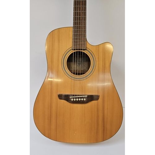 82 - Takamine EGS-330SC Cutaway Acoustic-Electric Guitar Natural G Series with fitted case. 105cm in Leng... 