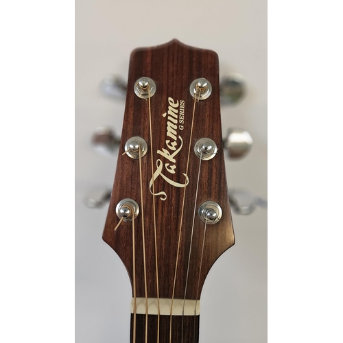 82 - Takamine EGS-330SC Cutaway Acoustic-Electric Guitar Natural G Series with fitted case. 105cm in Leng... 