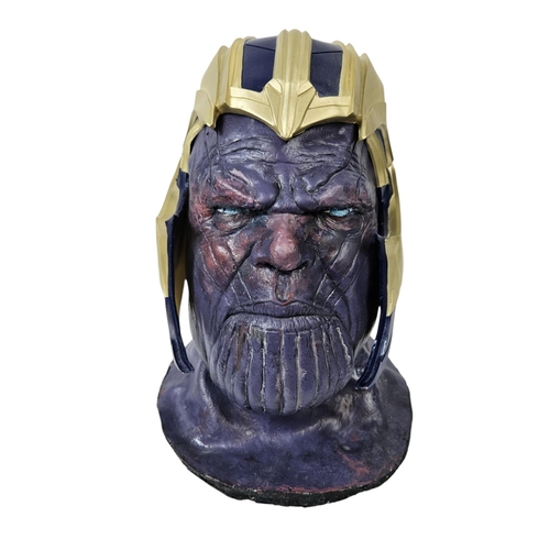 87 - Large Latex hand painted model of Thanos Head with Helmet. 30cm in height (Marvel Cinematic Universe... 