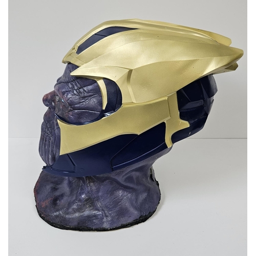 87 - Large Latex hand painted model of Thanos Head with Helmet. 30cm in height (Marvel Cinematic Universe... 