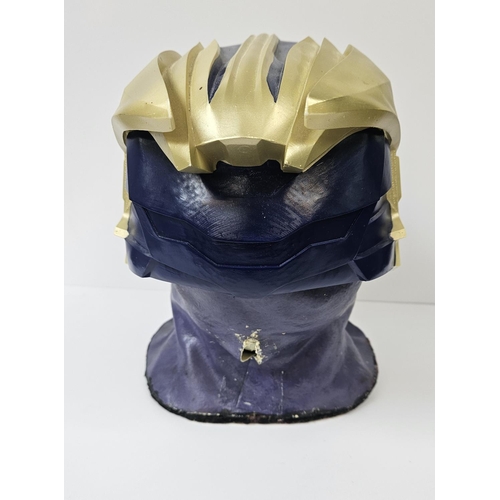 87 - Large Latex hand painted model of Thanos Head with Helmet. 30cm in height (Marvel Cinematic Universe... 