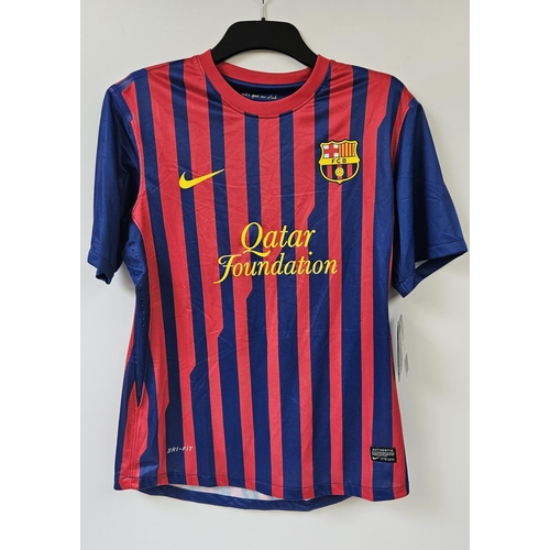 151 - LIONEL MESSI 2011/12 SIGNED #10 BARCELONA JERSEY The striped red and blue Barcelona jersey was signe... 