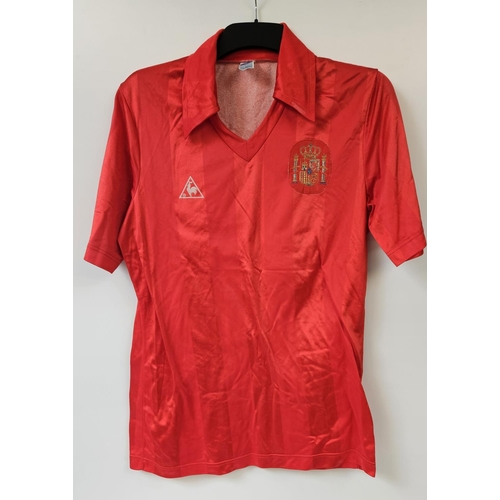 152 - FRANCISCO JAVIER CABRAL ROMAN 1985 MATCH WORN #18 SPAIN JERSEY - SIA LOA Spanish footballer Francisc... 