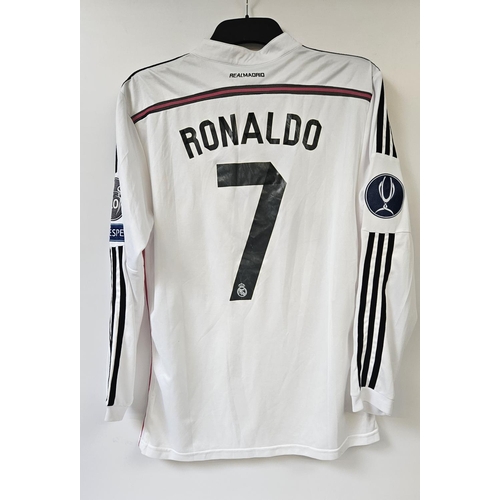 157 - CRISTIANO RONALDO 2014 UEFA SUPER CUP MATCH ISSUED #7 REAL MADRID JERSEY
The 2014 UEFA Super Cup was... 