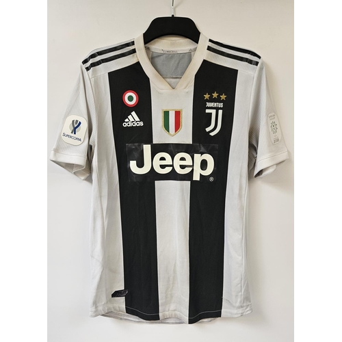 158 - CRISTIANO RONALDO 2019 SUPERCOPPA MATCH WORN #7 JUVENTUS UNWASHED JERSEY
An Adidas brand jersey worn... 