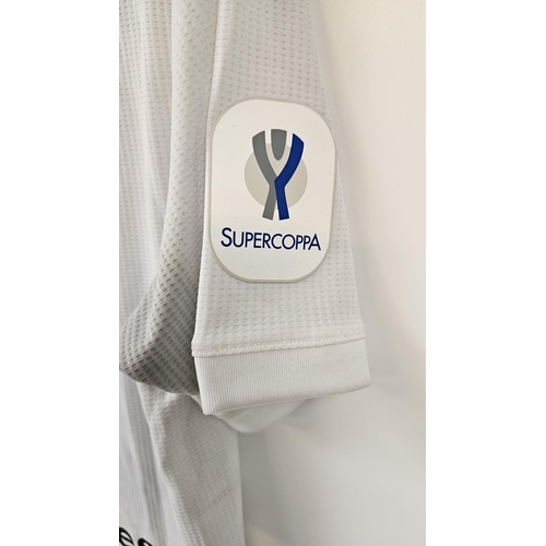 158 - CRISTIANO RONALDO 2019 SUPERCOPPA MATCH WORN #7 JUVENTUS UNWASHED JERSEY
An Adidas brand jersey worn... 