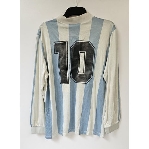 164 - DIEGO MARADONA 1993/94 MATCH WORN #10 ARGENTINA JERSEY
Presented is an Argentina National Team jerse... 