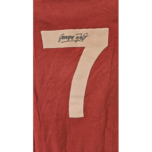 166 - GEORGE BEST 1971/72 MATCH WORN AND SIGNED #7 MANCHESTER UNITED JERSEY
George Best was footballs vers... 