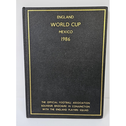 174 - England Mexico World Cup 1986 Official Football Association Souvenir Programme signed by the Team, w... 