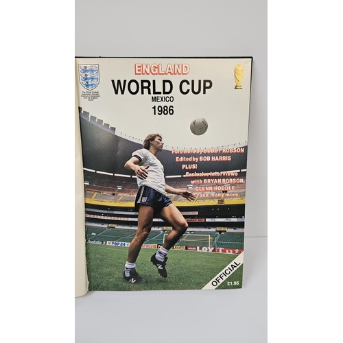 174 - England Mexico World Cup 1986 Official Football Association Souvenir Programme signed by the Team, w... 