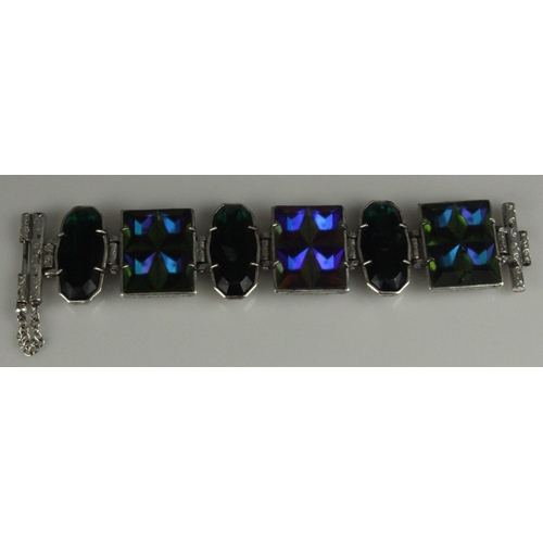 220 - Jean Paul Gaultier Reversible Lucite & Silver Plated Bracelet. Measures 23cm in length and 4.5cm wid... 