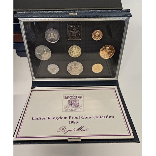 178 - Collection of assorted Royal Mint Proof Coin sets to include Seven Card cased sets 2001 x 2, 2001, 2... 