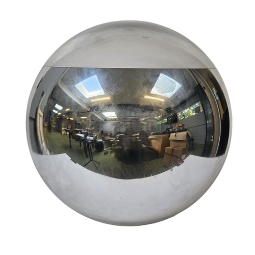 84 - Pair of Two Tom Dixon chrome Spherical disco ceiling lights. 39cm in Diameter