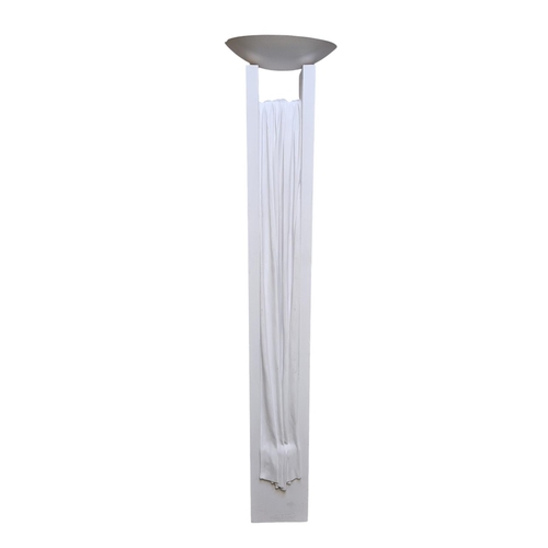 84b - Loic Beuchet 1980s design Plaster Model 1391 Floor Lamp. Plaster column with surmounted uplight. 175... 