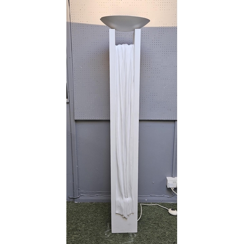 84b - Loic Beuchet 1980s design Plaster Model 1391 Floor Lamp. Plaster column with surmounted uplight. 175... 