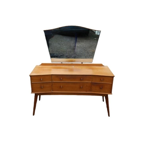 318 - Alfred Cox for Heals made by Maple Quality Furniture Walnut Dressing table of six drawers with shape... 