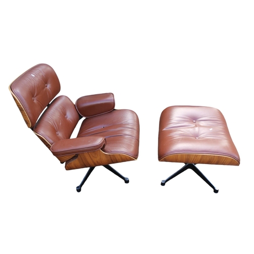 324 - Charles and Ray Eames Vitra Style Lounge chair and ottoman Model 670 & 671