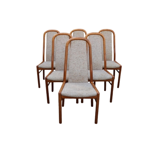 333 - Set of 6 Mid Century Danish upholstered dining chairs by Boltinge