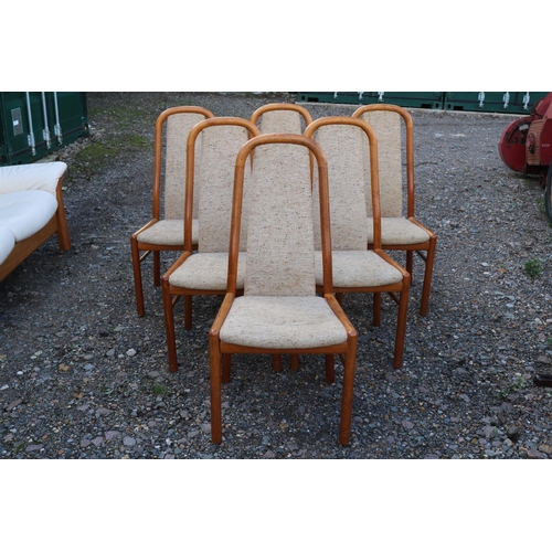 333 - Set of 6 Mid Century Danish upholstered dining chairs by Boltinge