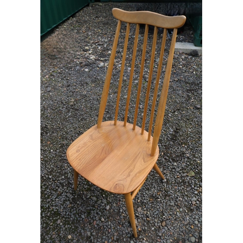 338 - Ercol Golden Dawn drop leaf dining table and 4 chairs. 124cm x 71cm x 113cm