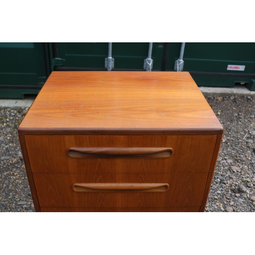 339 - G Plan Fresco Teak Tall chest of 6 drawers with cup handles. 56cm x 44.5cm x 104cm