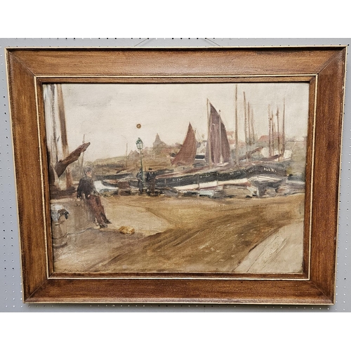 263 - Alexander Ignatius Roche RSA NEAC RP (1861-1921) Scottish; 'St Monans, Fife' depicting a harbour sce... 