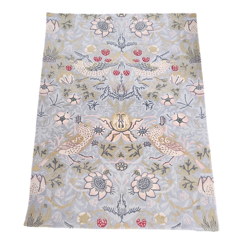 366 - William Morris & Co Strawberry Thief Slate pattern Rug 120 x 240cm Retail £735