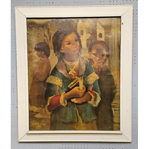 281 - Mariette Lydis (1887-1970); Austrian-Argentine; Study of 3 Children, Oil on canvas signed and dated ... 