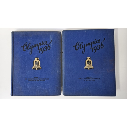 126 - Two volumes of Olympia 1936 Band I and II, covering the German Berlin Olympic Games, includes Jesse ... 