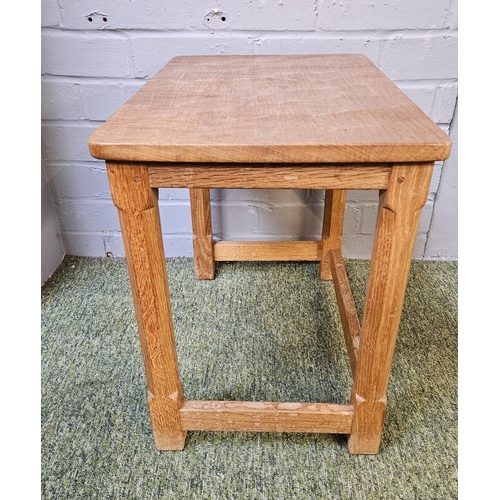 366A - Workshop of Robert Mouseman Thompson of Kilbur; An English Oak Nest of Two Tables, rectangular tops,... 