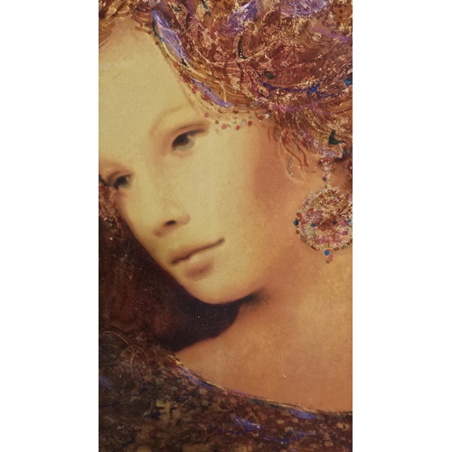 300 - Csaba Markus (b.1953); Mixed Media on paper entitled 'Veronika' Limited edition 167 of 225. 82 x 38c... 