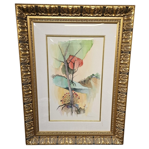 302 - Itzchak Tarkey (1953-2012); Mixed Media & Watercolour entitled 'Nature Study #27 Hand Signed. 33 x 5... 