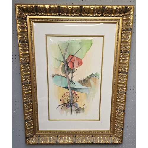 302 - Itzchak Tarkey (1953-2012); Mixed Media & Watercolour entitled 'Nature Study #27 Hand Signed. 33 x 5... 