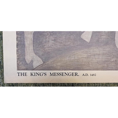 308f - Original GPO Poster 'The Kings Messenger, AD 1482' marked PRD 57 by JA. 53 x 64cm