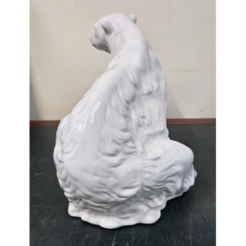 34A - Large Royal Dux Polar Bear figure marked to base and # 398/2, (height 32cm approx.).