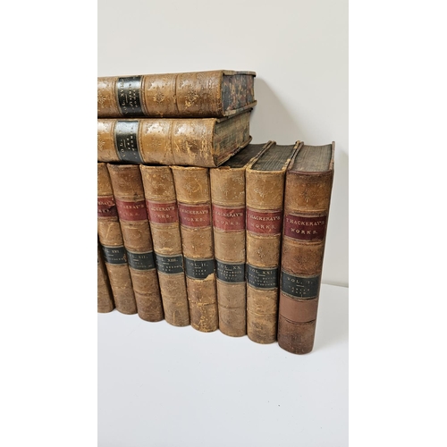 37 - The Works of William Makepeace Thackeray 21 volumes half-titles, plates and illustrations, some ligh... 