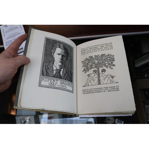 117 - The Collected Poems of Rupert Brooke Limited edition 420 of 1000 with original dust jacket. Printed ... 