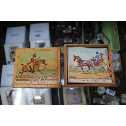 147 - Boxed 19th Historical Loto & a Hunting Related Card Game boxed