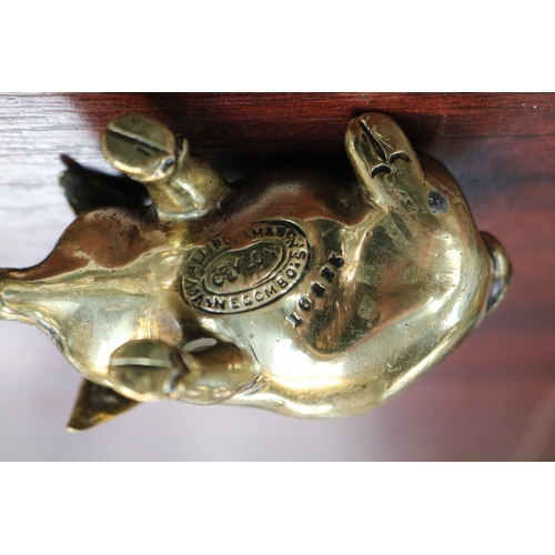 15 - Vintage Brass figure of a Turtle and a Brass seated figure of Pig marked V Vallipuram & Son's Ceylon... 