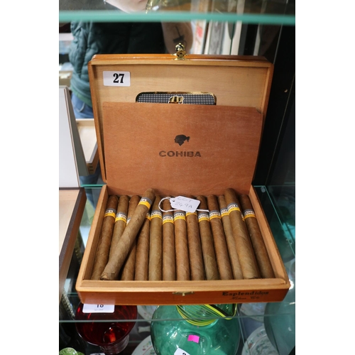 27 - Cohiba Esplendidos Habana Cuba (15) in wooden case with applied labels