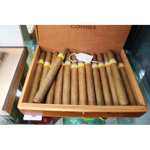 27 - Cohiba Esplendidos Habana Cuba (15) in wooden case with applied labels