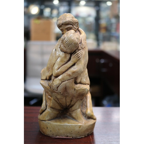 3 - Pottery figure 'The Kiss' After Rodin 23cm in Height